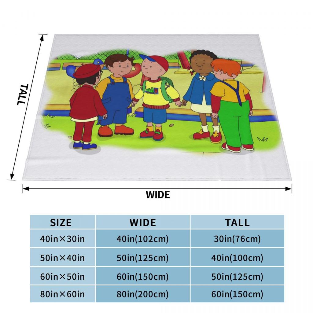 Caillou, Caillou And Dog Blankets Soft Warm Flannel Throw Blanket Bedspread for Bed Living Room Picnic Travel Home Sofa