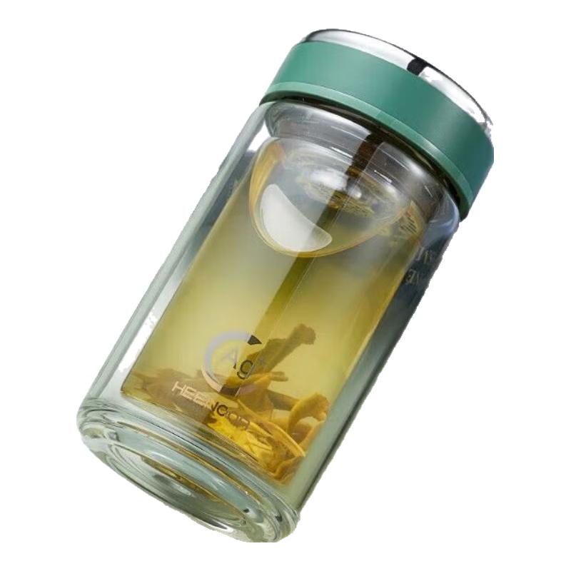 Xinuo Women s Double-Layer Glass Tea Infuser Cup 220ml