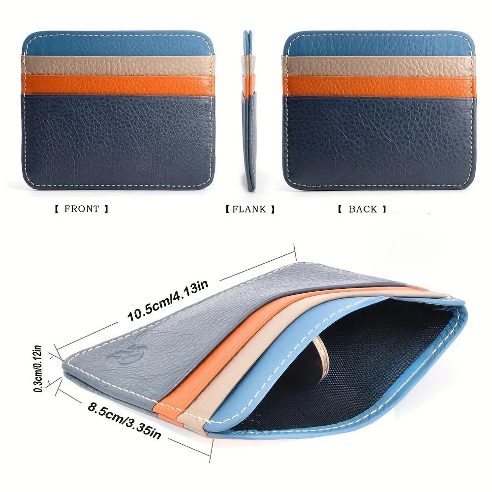 Small Business Card Holder Ultra-thin Credit Card Holder, Wallet, with 6 Card Slots