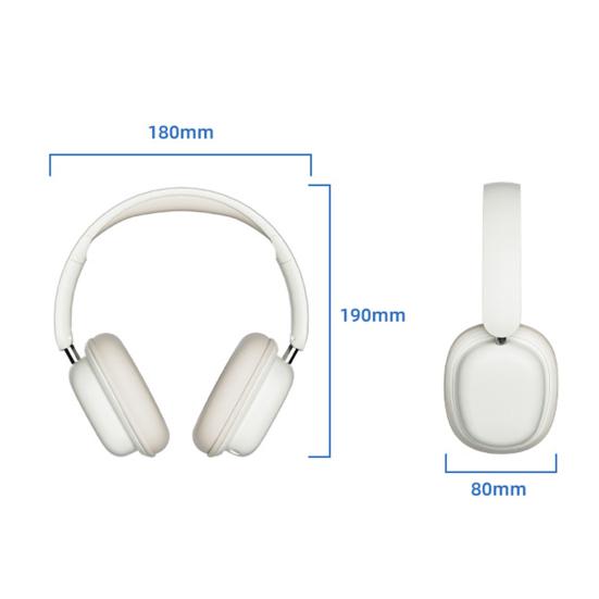 Wireless Over-ear Noise Cancelling Headphones Bluetooth-compatible 5.3 Headphones with Mic Up to 20 Hours