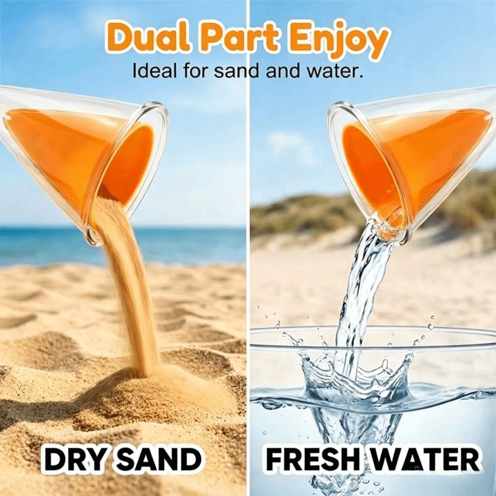 Handheld Beach Sand Funnel Multifunctional Overflow Funnel Toy Creative Sand Funnel Toy Beach Play