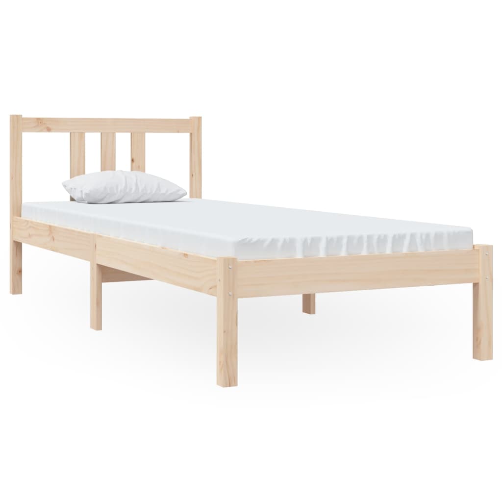 Solid Wood Bed Frame Without Mattress 75 X 190 Cm