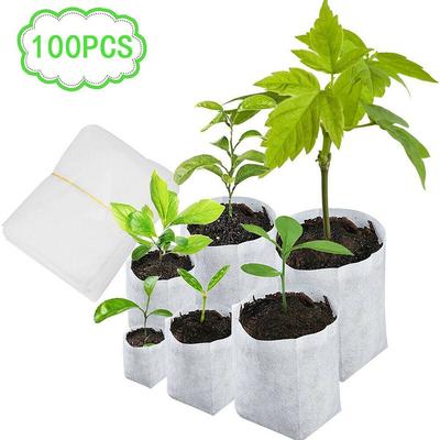 Ghivece de plante de înaltă calitate, 100 buc. saci biodegradabili nețesuti pentru pepinieră