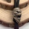 Roaring Gorilla Brass Knife Bead EDC Outdoor DIY Accessories Woven Lanyard Pendant Jewelry Punk Bracelet Charms