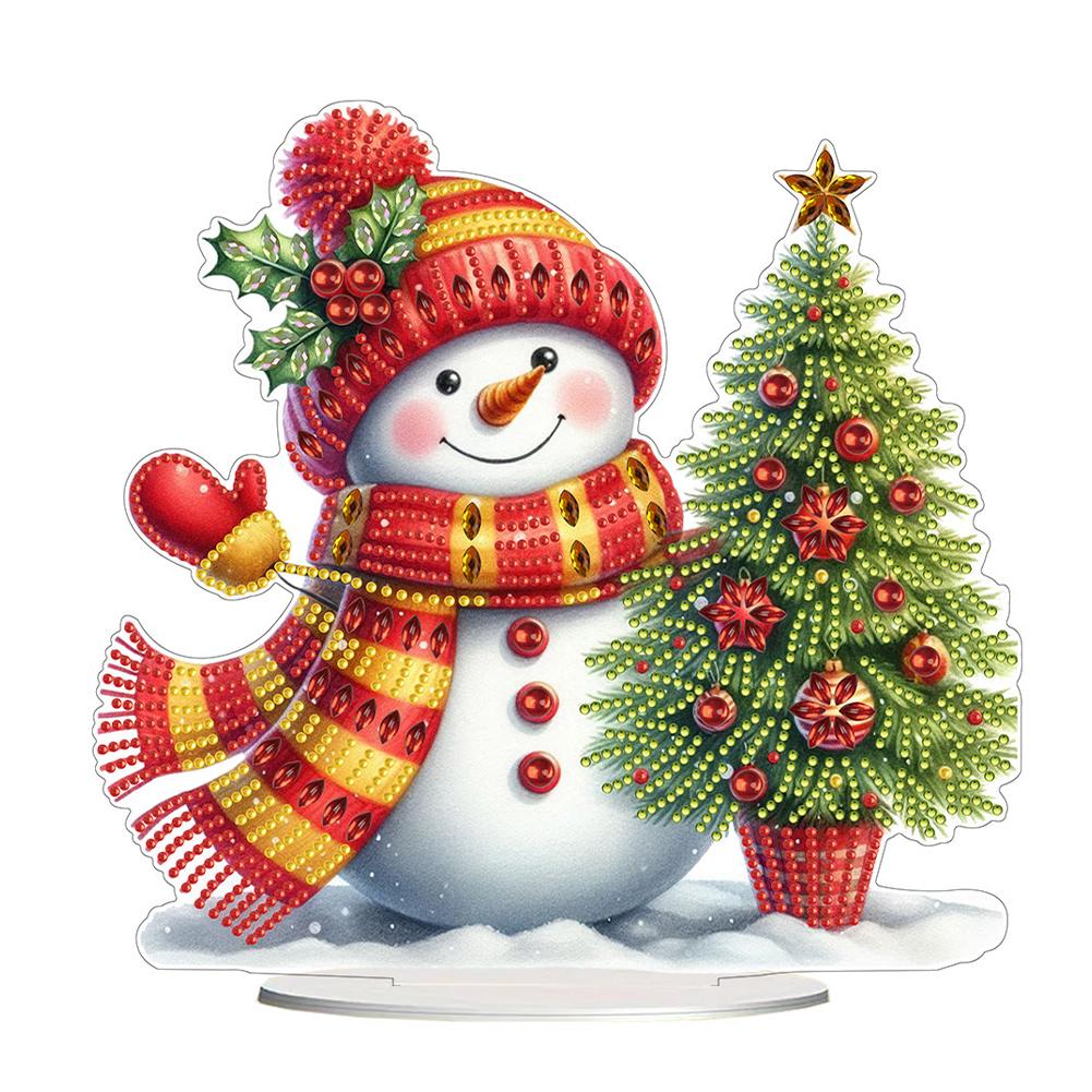 Acrylic Special Shape Christmas Santa Claus Diamond Painting Tabletop Ornaments Kit Desktop Diamond Art Kits Bedroom Table Decor