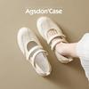Augustine Sports Mary Jane Shoes Women's New Summer Single Shoes Velcro Dexun Sandals Small White Shoes