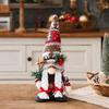 Christmas Gnome Couple Dolls with Knitted Hats, Faceless Ornaments for Store Window Display