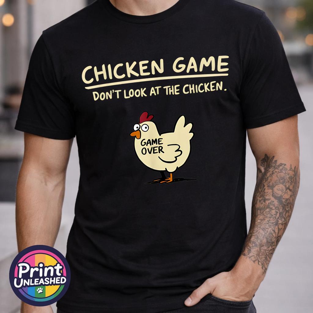 Hahnenspiel Lustiges T-Shirt Schau den Hahn nicht an Witz-Tee Humor Geschenk S-2XL