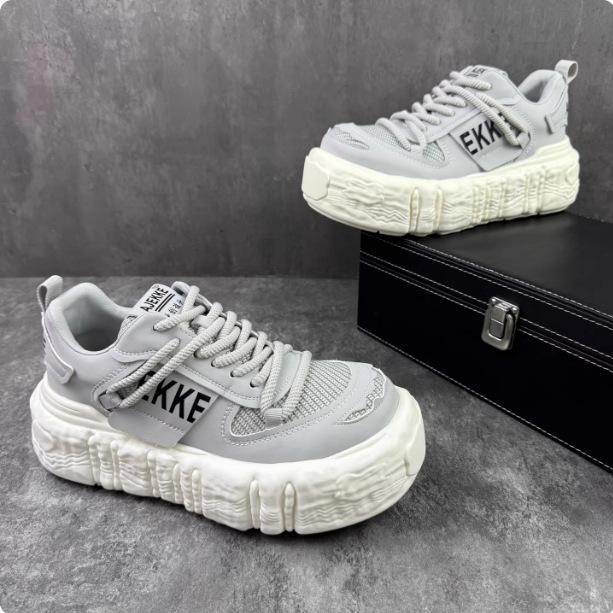 

Autumn new breathable low-top thick-soled heightening board shoes comfortable casual shoes aj 38 серый