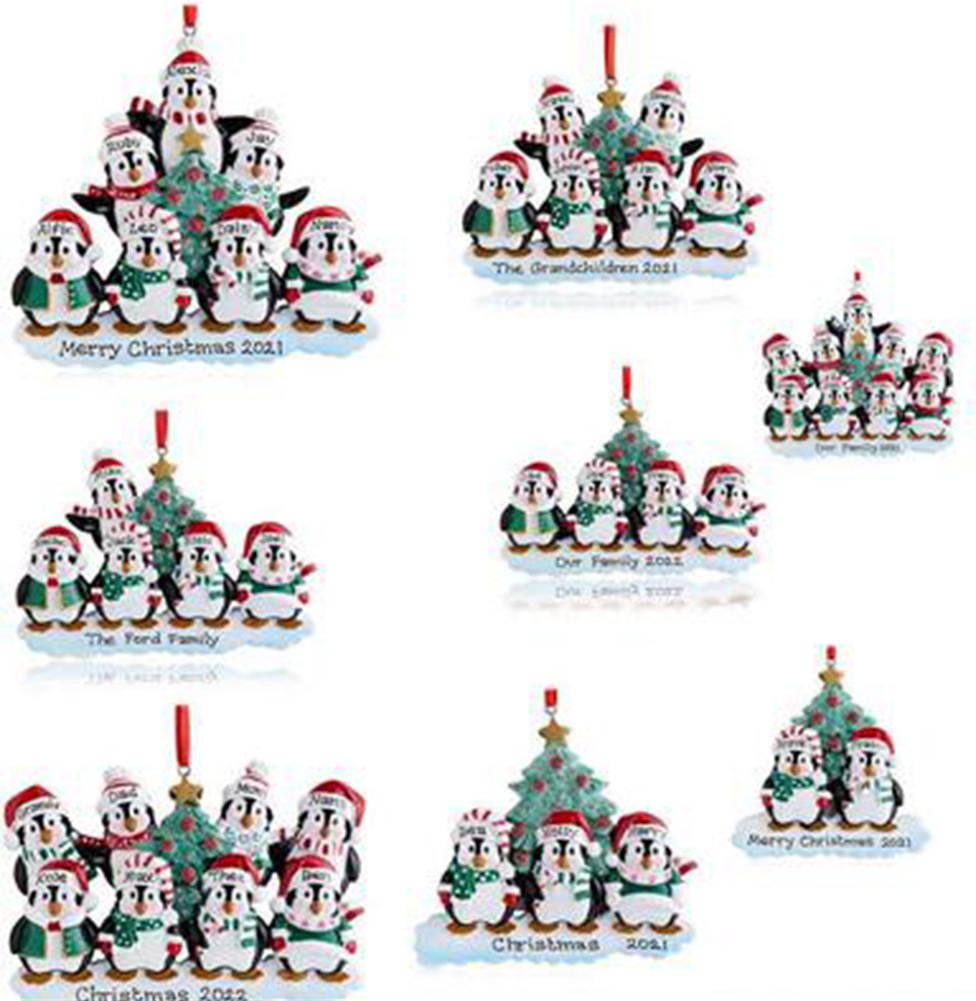 Christmas Cute Penguin Decorations 2025 Xmas Tree Hanging Pendant For Family Merry Party Ornament Resin 8.5cmx8.5cm Novelty
