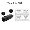 Electric Vehicle Charging Connector Type 2 To Type 1 J1772 EV Adapter Type 2 To GBT EVSE Charger Type 1 To GBT EV Adaptor
