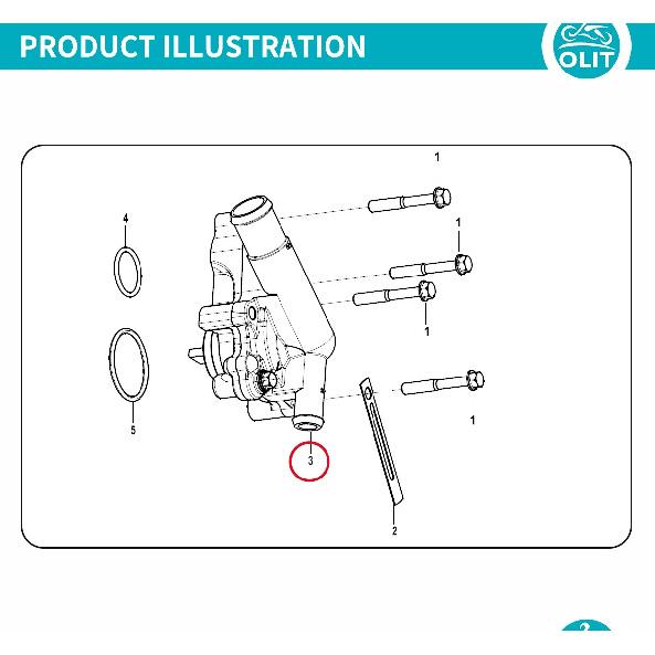 For CFMOTO 450SR Water Pump Sub Assembly CF400-6 SR450 450 SR Engine Water Pump Motorcycle Accessories Original Parts