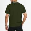 Men's Short Sleeve Polo Shirt with Zipper Collar Classic Fit Lightweight Knit Top for Everyday Wear
