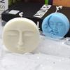 3D Star and Moon Face Silicone Mold for Candles and Ornaments