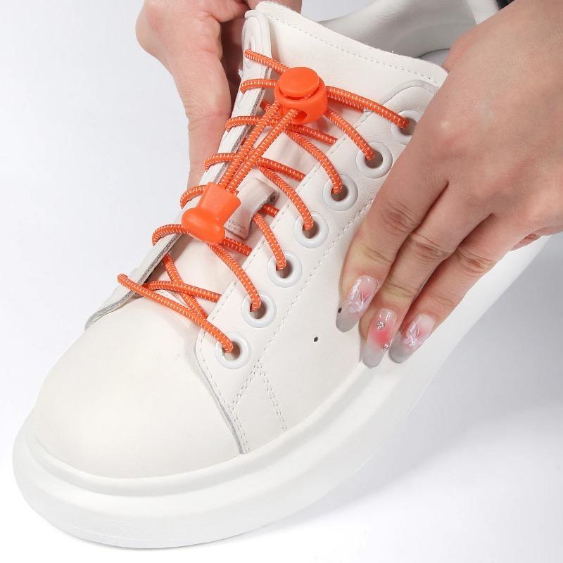 Lacci elastici senza nodi, pigri, a molla retrattili, sostituzione per scarpe da ginnastica per bambini e adulti