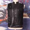 Motorkářská kožená vesta čínské velikosti Pánské Bundy bez rukávů z pravé hovězí kůže 100% SKUTEČNÁ hovězí kůže Stojánek Vesta Svrchní oblečení
