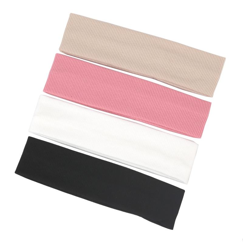 4PCS Solid Color Elastic Hairband Running Fitness Sport Headband Yoga Sweat-absorbing Headband Fashion Headband Hair Accessories