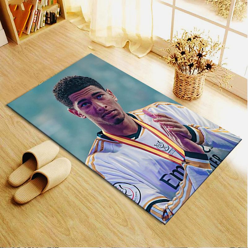 2025 Nový koberec Jude Bellingham pro obývací pokoj, ložnici, domácí dekoraci pohovky, dětskou hrací protiskluzovou podložku