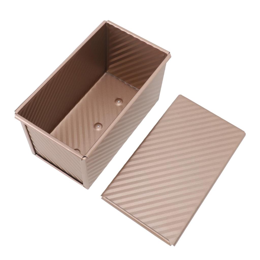 Multipurpose carbon steel loaf pan, oven-safe and dishwasher-safe (gold) with lid