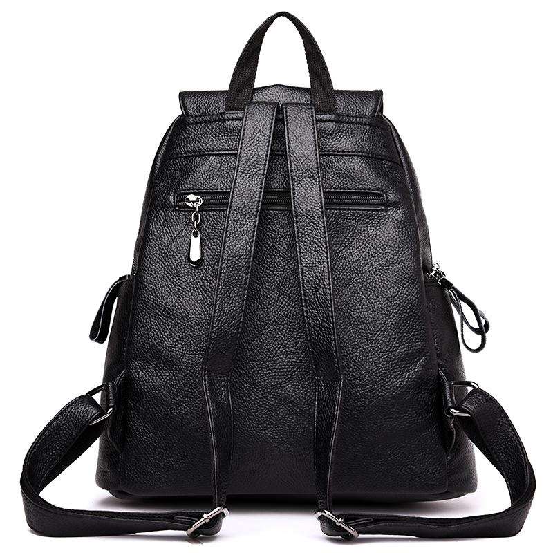 Marke Adrette Leder Schule Rucksack Tasche Für Studenten Einfache Design Frauen Casual Daypacks Mochila Männlich Schulter Reisetasche