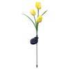 Solar Tulip Garden Light 3 Branches Waterproof Outdoor Solar Tulip Flower LED Stake Light for Patio Backyard Lawn