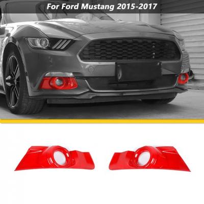2x Cache-Antibrouillard Avant Rouge Garnitures pour Ford Mustang 15-17 Accessoires