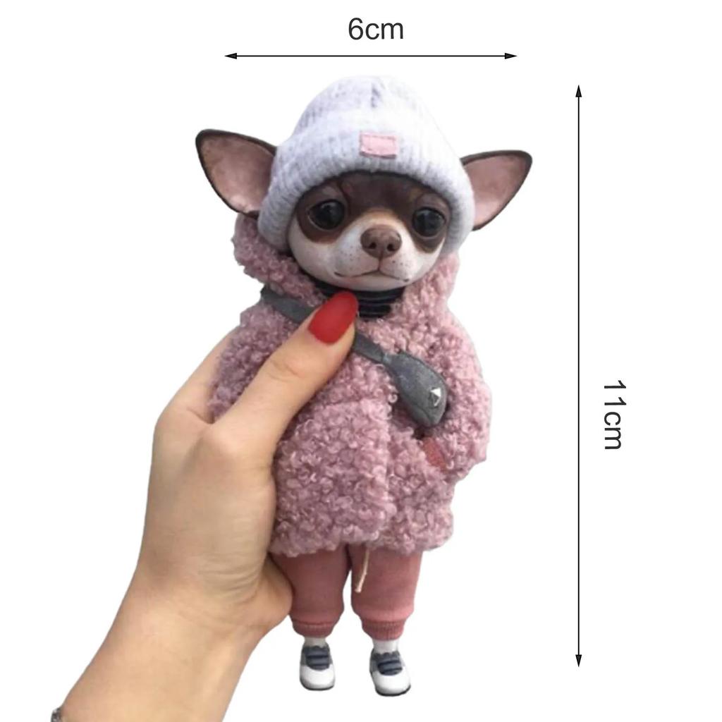 Kleine Hundestatuen Sonnenbeständiges Harz Gartendekorationen Stehende Hundeskulpturen Liebevolle Stehende Hundefigur Tischdeko