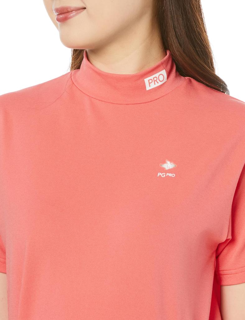 Shirt Golf Innerwear 0 [PEARLY GATES] Women's Short-sleeved High-neck (brand Logo) / / 055-4167308 091_Pink [S]