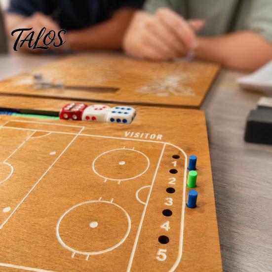 Tischspiel mit Würfeln Eishockey für 2 Spieler, Schnelles Strategiespiel, Tragbares Reise-Hockeyspiel für Fans, Erwachsene, Pädagogisch