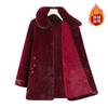 Middle-aged elderly winter coat golden mink mother warm clothes grandma imitation mink hair piled thickened fashion coat