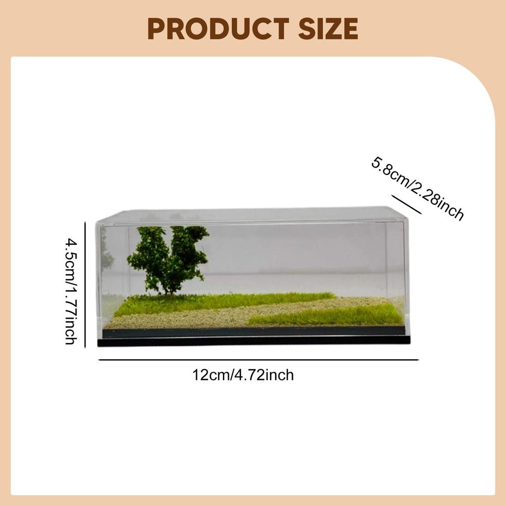 1/64 Diecast Model Car Display Case Dustproof Showcase Protection Collection Realistic Decoration