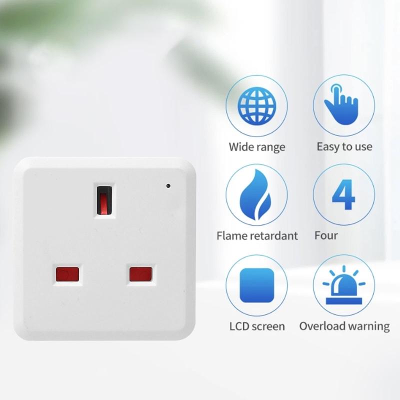 WiFi Intelligent Plug Outlet Home Energy Monitoring Small Intelligent Socket for Energy Monitoring Timing Socket