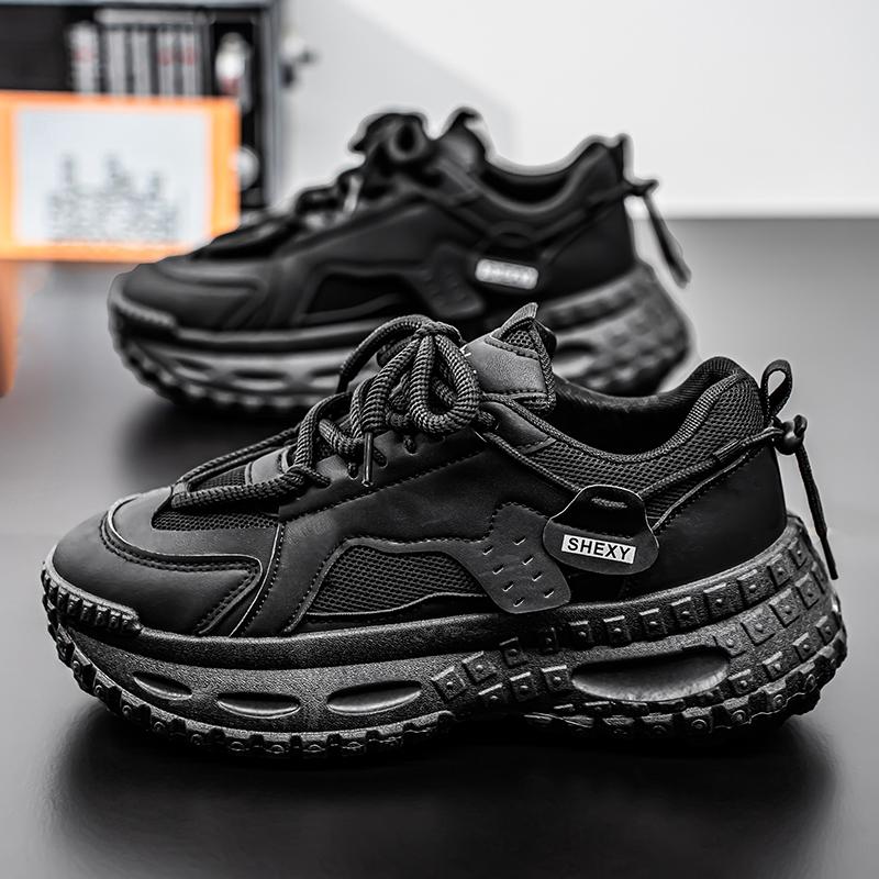 New Fashion Men 's Four Seasons Comfortable Thick Sole Shoes Students BoysTrending Soft Sole Breathable Casual Running Sneakers