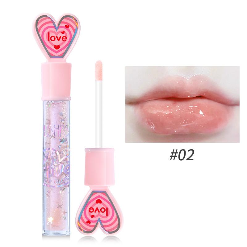 6-color liquid matte lip gloss, heart-shaped mirror surface, water luster, red lips, sweet and plump lips, shiny and lustrous