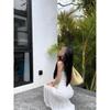 Temperament Dress Women's Summer Vacation Style Seaside Wear Suspender Long Dress Mesh Splicing Skirt