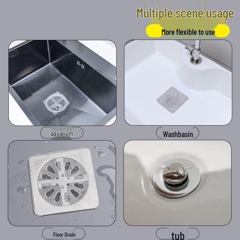 Satin Hair Catcher & Insect-Proof Floor Drain Sticker