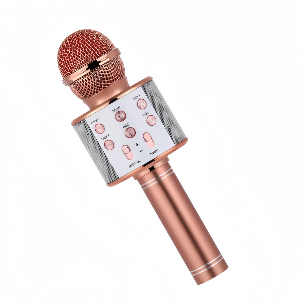 Handheld Karaoke Mic Speaker All-in-One Bluetooth 5.0 with TWS Connection HIFI Stereo Sound Microphone for Family Gathering