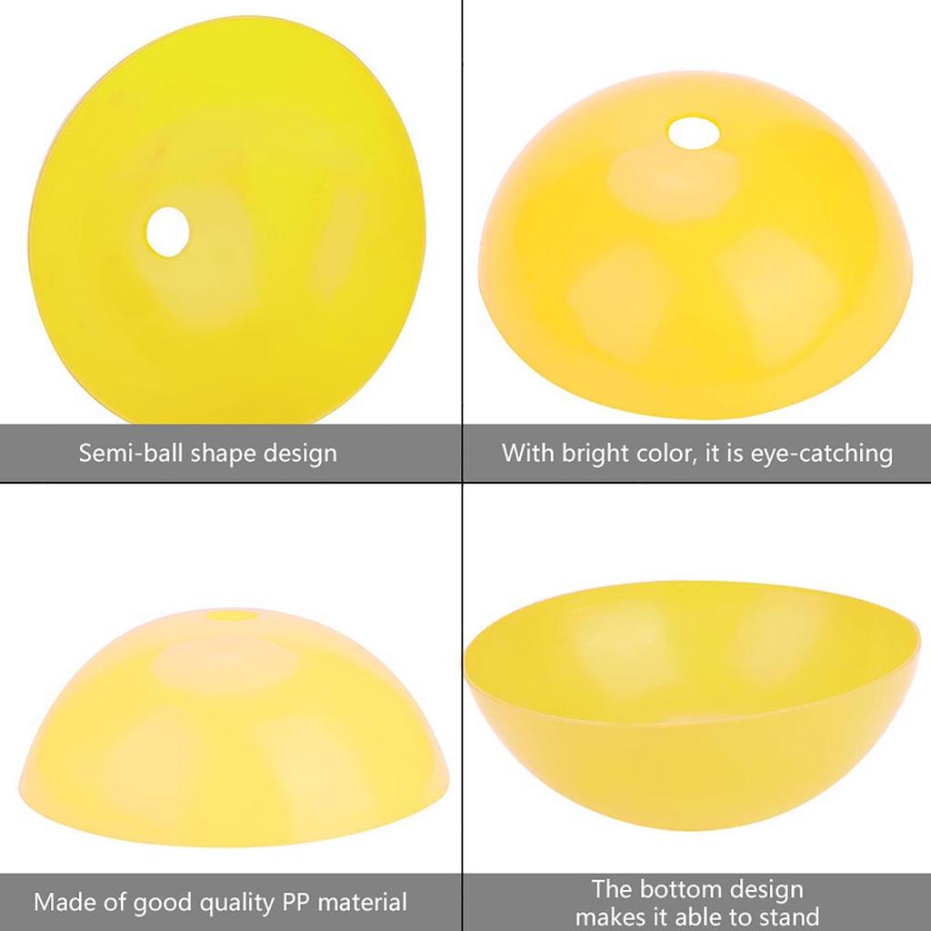 5pcs Soccer Training Cone Football Barriers Plastic Marker Holder Accessory (Yellow)