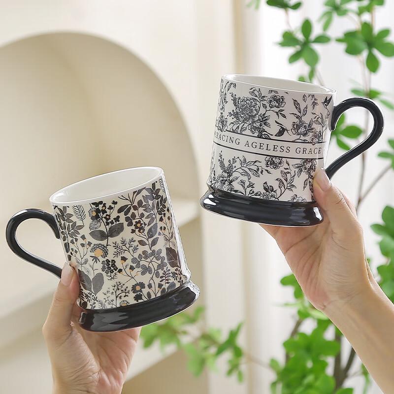 Elegant Rose Retro Ceramic Mug