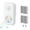 Air Purifier with 2 HEPA Filter Quiet Operation Negative Ion Generator for Odor Smoke Removal