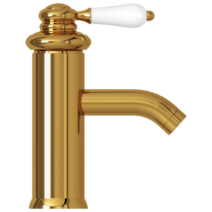 Robinet de lavabo de salle de bain doré VIDAXL - Dimensions 130x180 mm - Cartouche de 40 mm