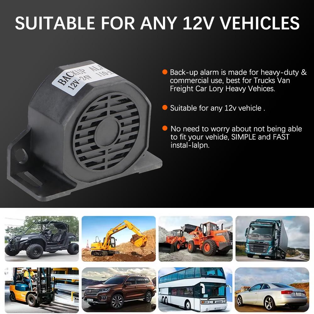 For SUV Boat Truck Backup Siren Beeper 12V/24V Super Loud Car Air Horn Set Vehicle Reversing Reminders Reverse Horn Alarm