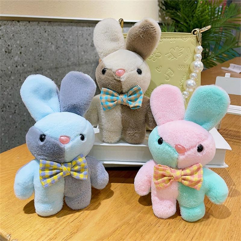 

Plush Mixed Color Rabbit Keychain Cute Plush Bunny Key Chain Plush Toys