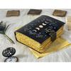 Moon Phases Vintage Leather Journal for Men & Women  of Antique Handmade Deckle Edge Vintage Paper