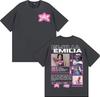 Singer Emilia Mernes MP3 Tour 2025 Graphic T Shirt Men Women Fashion Aesthetic High Street T-shirts Casual O-Neck Cotton T-shirt