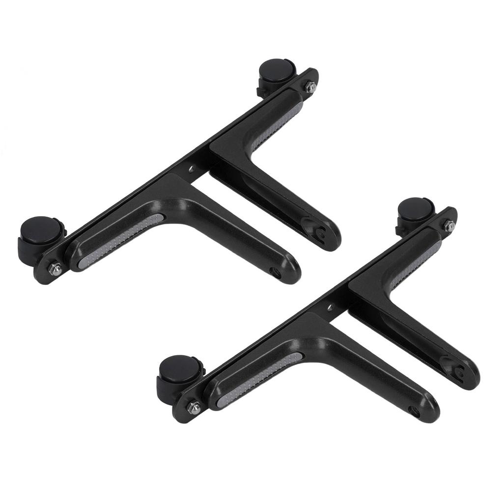 2 Set Room Divider Screen Holder Width Adjustable Movable Aluminum Alloy Screen Partition Feet Holder with Wheels Black