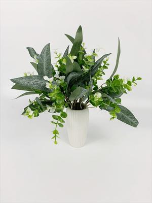 10Pcs Faux Eucalyptus Leaves Greenery Branches Artificial Decor for Wedding Centerpiece Flower Floral Arrangement and Farmhouse Home Decoration