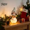 Glowing Tabletop Decorations Christmas Luminous Ornament, Durable Resin with Warm LED Light Design, Ornaments Add Holiday Festive Atmosphere Figurine