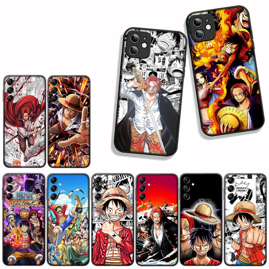for Xiaomi Redmi Note 14 12 13 ProPlus A3 Pro Plus 12C 13C 14C 5G Phone Cover Case Red Hair ONE PIECE Shanks Luffy