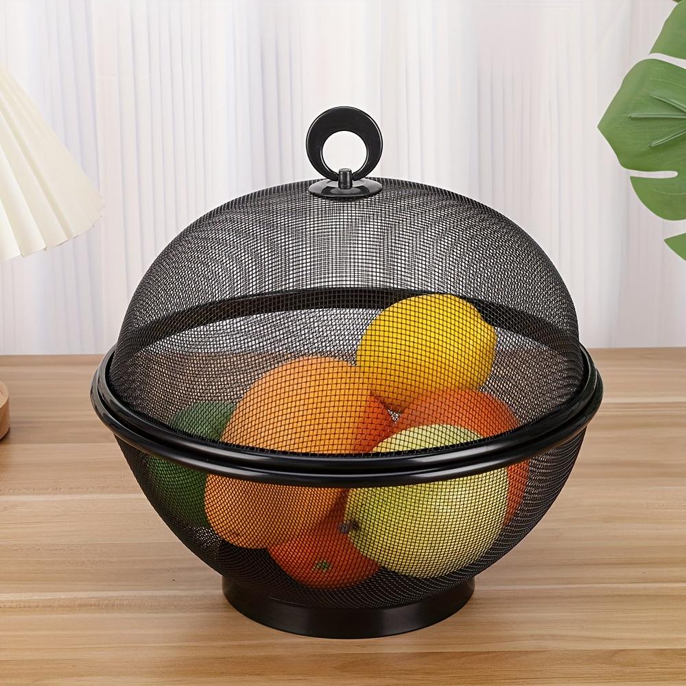 Durable Iron Fruit and Vegetable Washing Basket with Lid – Food-Safe Kitchen Utensil for Fresh Produce, Drain Basket for Fruits and Vegetables